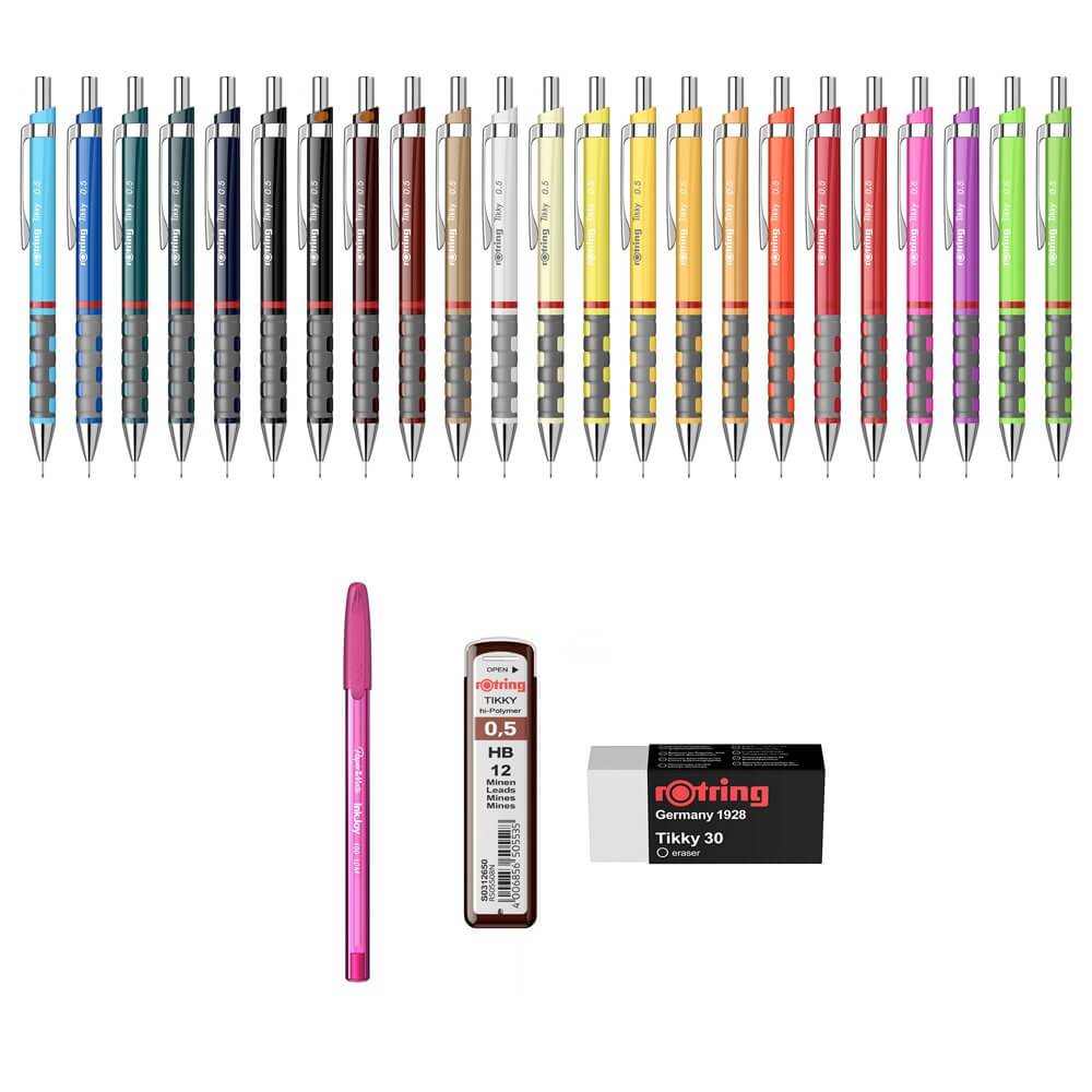 Set creion mecanic Rotring 0.5 mm, radiera Tikky 40, InkJoy 100C Set creion mecanic Rotring 0.5 mm, radiera Tikky 40, InkJoy 100C